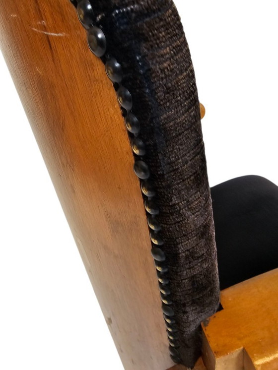 Image 1 of Butaca de cine - Sillón de teatro - madera - tela - años 50