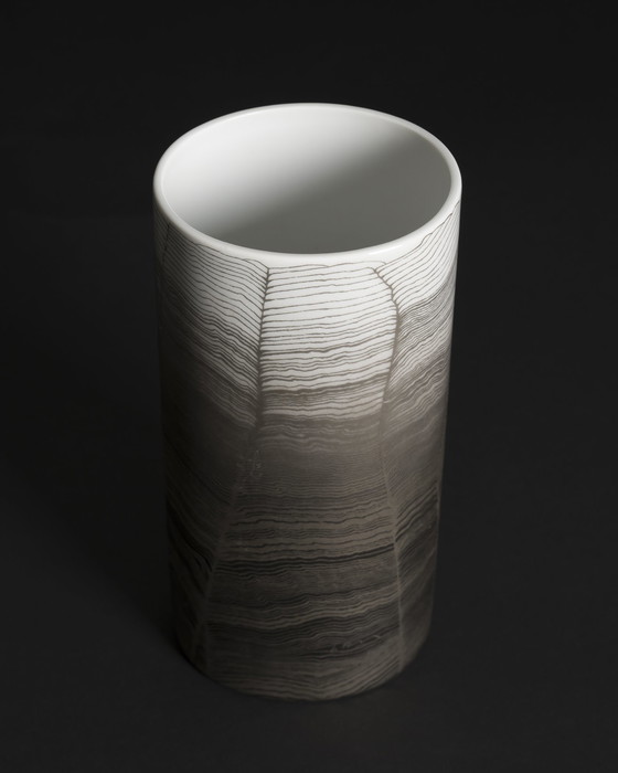 Image 1 of Rare trio de vases en porcelaine "Chiffon" Alain Le Foll × Rosenthal *édition du jubilé*