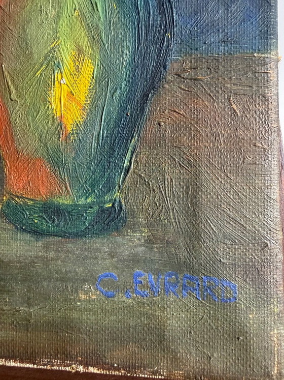 Antiek olieverfschilderij op canvas (1961) – Schilderijen & Tekeningen, Wood (photo 7 of 9)