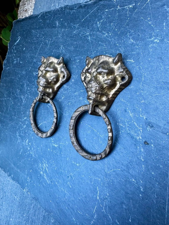 Coppia di maniglie per cassetti in bronzo diavolo Art Nouveau – Oggetti decorativi, Bronze, Renaissance (photo 2 of 5)
