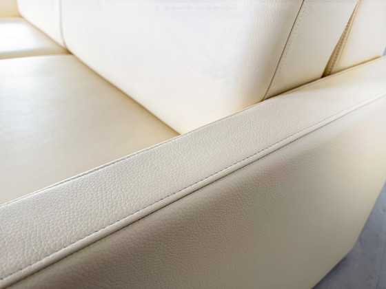 Image 1 of Original Rolf Benz Sofa Ego G leather beige two-seater couch