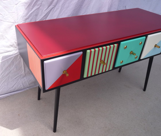 Image 1 of Vintage minicommode met 5 laden