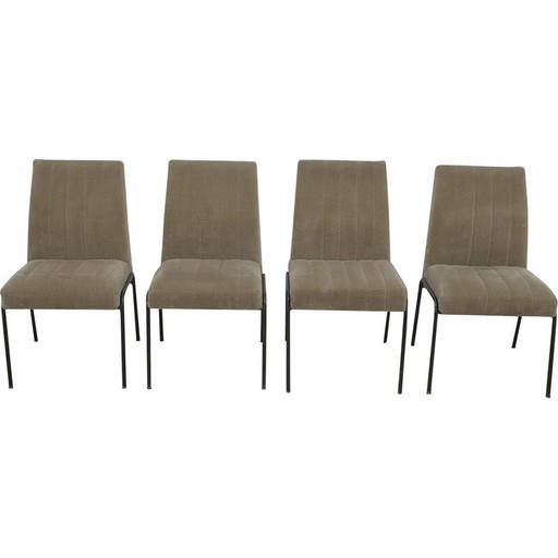 Set di 4 sedie da pranzo vintage in metallo, 1960
