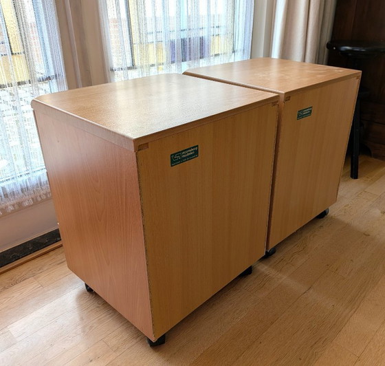2x Comodini vintage, Vroomshoop Meubelen, Metallo, Plastica, Beige (foto 12 di 17)