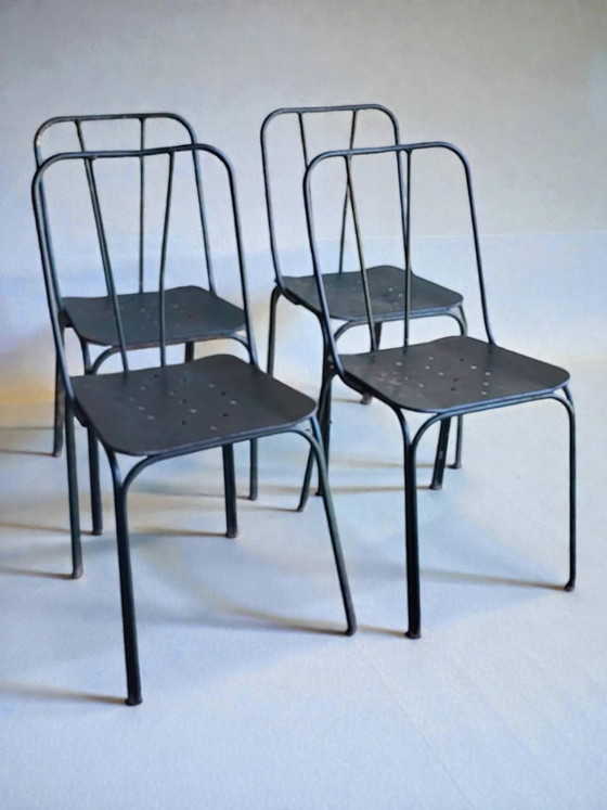 Tuinstoelen Parc et Jardin de Paris, jaren 50 (*4) – Tuinmeubelen, Iron (photo 13 of 13)
