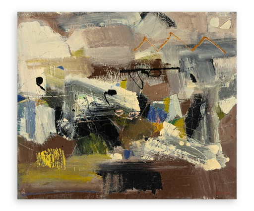 DIEGO PALASGO (Astrattismo Informale Contemporaneo -  Contemporary Informal Abstrac). Senza titolo, 1999 - Polimaterico 60x70 cm