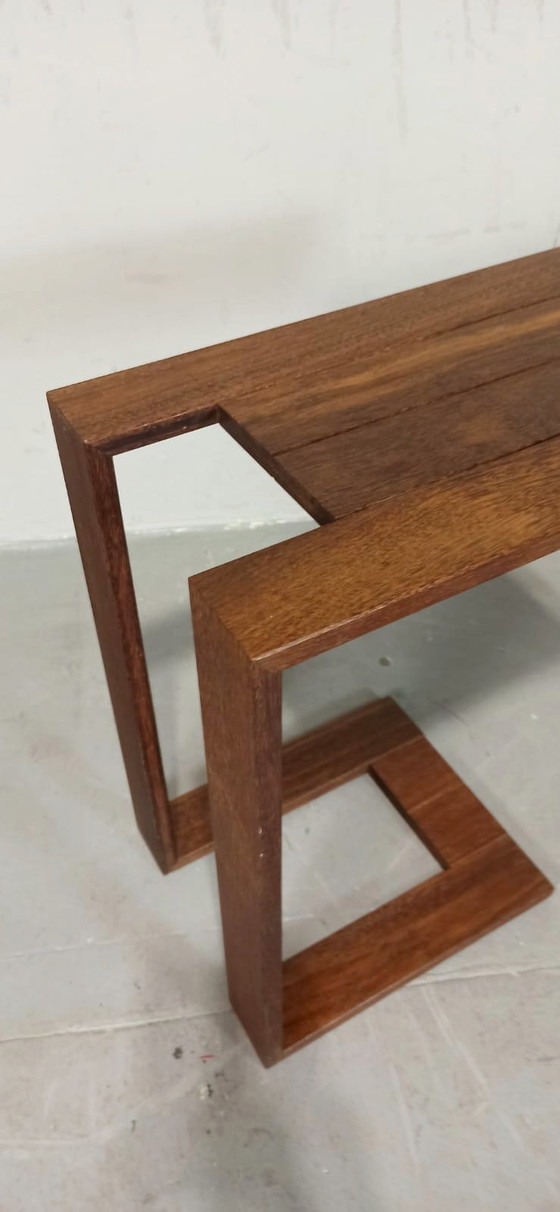 Image 1 of Mesa auxiliar de madera maciza mesa de sofá