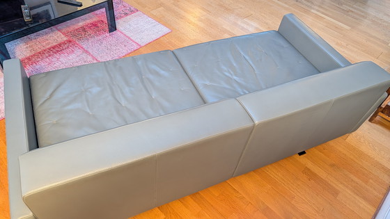 Image 1 of Sofá de cuero gris antracita Poltrona Frau