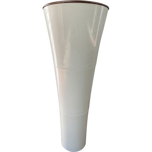 Vintage white and pink gold floor lamp by Kaoyi Flacha, Japan 1980