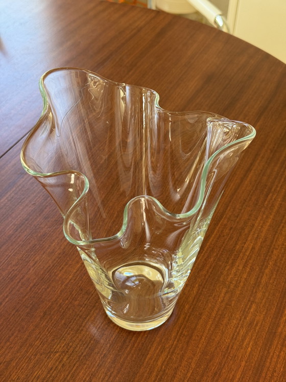 Image 1 of Vintage handkerchief vase, clear glass