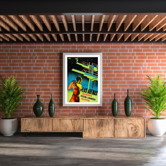 Las Arenas Balneario Piscina Luminosa de Valencia - Josep Renau 1935 - Poster 28 X 40 Inches = 70 × 100 Cm (photo 5 of 7)