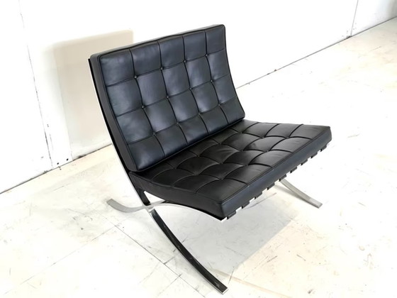 Image 1 of Knoll International Barcelona Stoel Lederen Design Fauteuil
