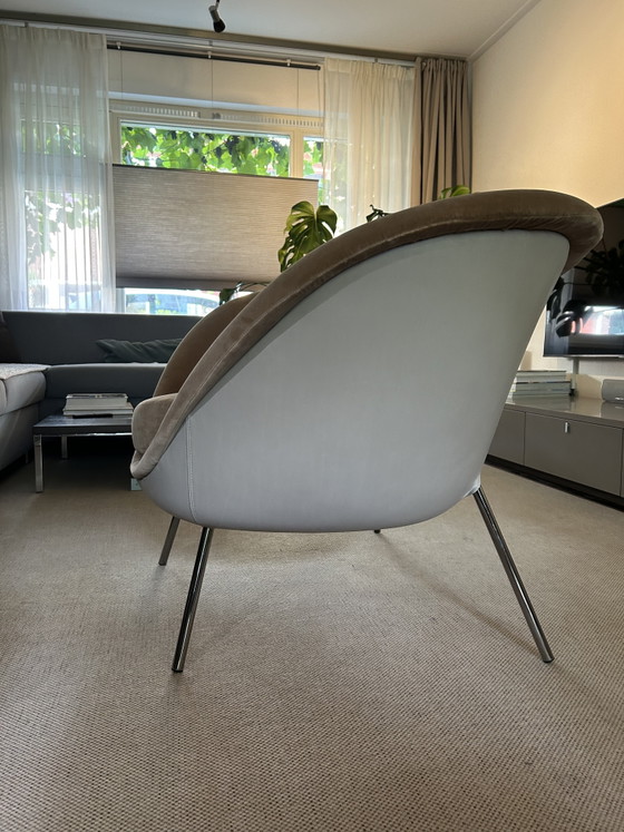 Very beautiful D.154.2 Armchair by architect Gio Ponti, Molteni&C – Velvet, Leather (photo 9 of 15)