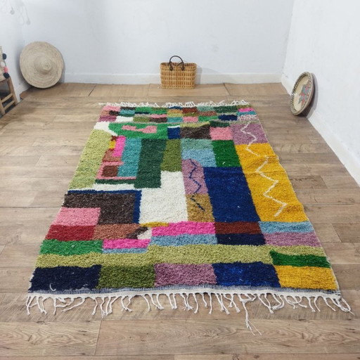Colorful Berber Rug – Colorful Berber Carpet | Moroccan Wool Rug | 240 × 157 cm