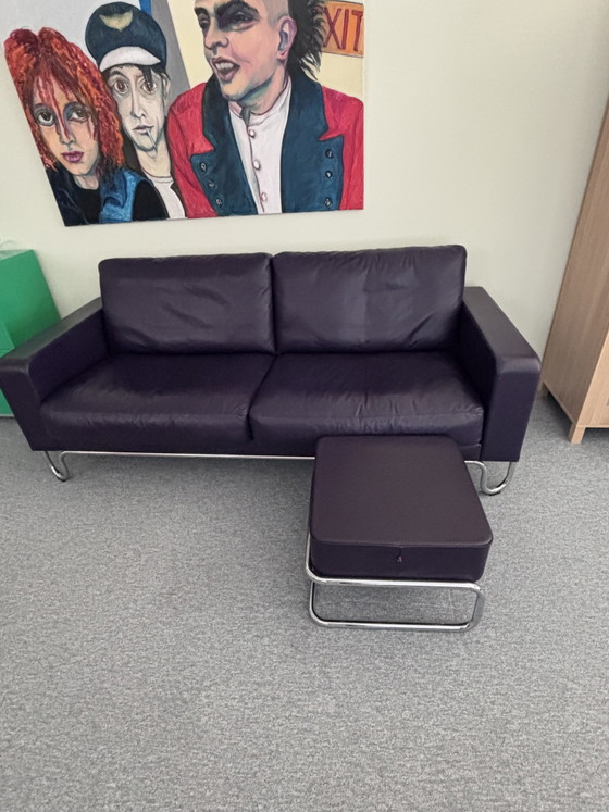 Gispen AD 3 in Pelle Color Melanzana, Divani, Metallo, Viola, Modern (foto 4 di 4)