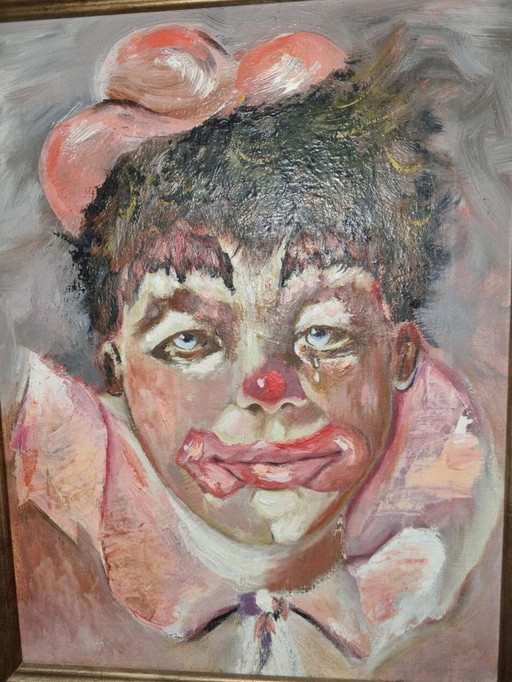 peinture clown de 1980
