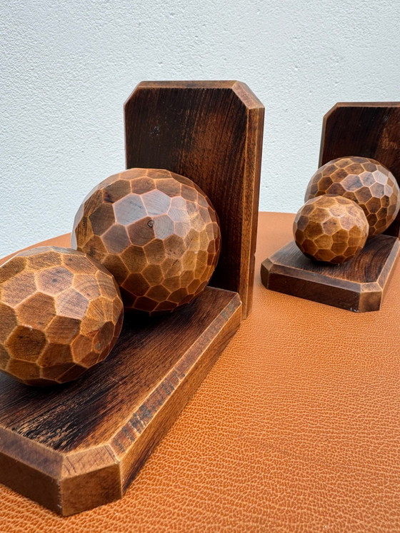 Fermacarte antichi con sfere di legno sfaccettate, Oggetti decorativi, Marrone (foto 15 di 15)