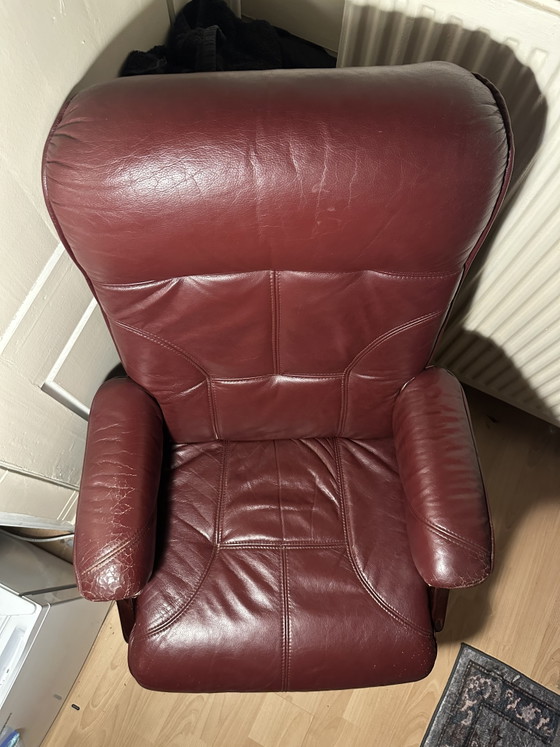 Andersson Relaxfauteuil – Verstelbare relaxstoel, Leather, Wood (photo 2 of 8)