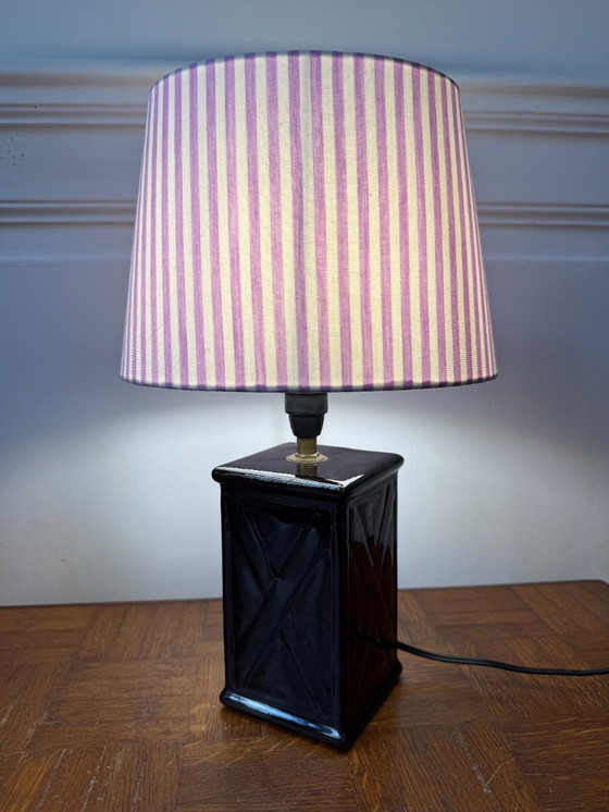 Image 1 of Designer lamp with black ceramic base