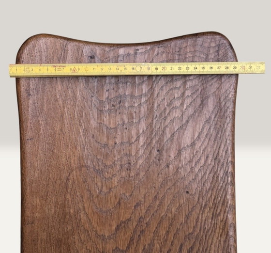 Robuuste Franse Boerenkruk | Massief Eiken | Vintage | Jaren '50-'60 – Bijzettafels, Wood (photo 14 of 15)