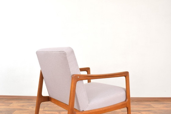 Mid-Century Swedish Teak Lounge Chair by Alf Svensson for Dux, 1960s. – Armchairs, Textile, Wood (photo 10 of 10)