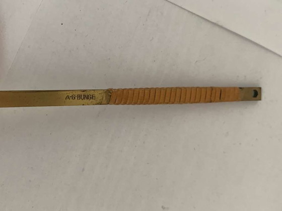 Image 1 of Albert Gustav Bunge Kehrschaufel Tischschaufel Bauhaus Messing Brass Dustpan Tischkehrset Tischbesen Kehrschaufel Tischgarnitur