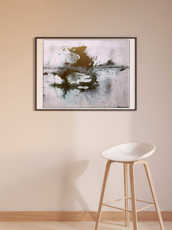 Image 1 of Original Acrylic Painting Abstract Expressionism White Ocean