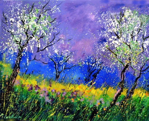 Spring in My Countryside – schilderijen tekeningen, Canvas