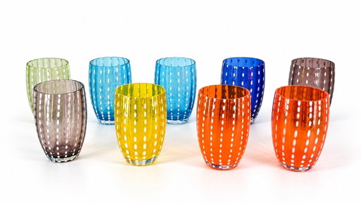 9x Zafferano „Perle“ Gläser, Design: Federico de Majo