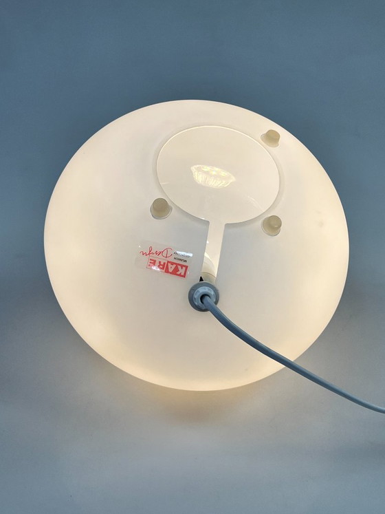 Vintage Milk Glass Table Lamp, Kare Design, Germany 1980s (photo 7 of 8)