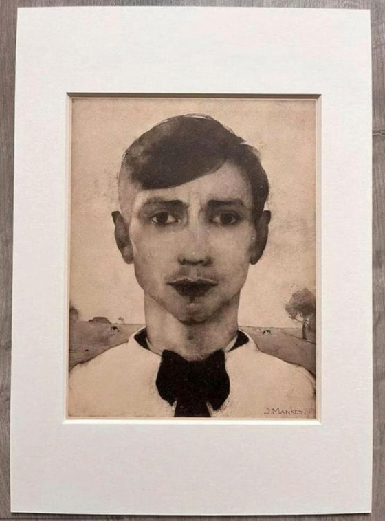 Image 1 of Jan Mankes 1889-1920 / Original Heliogravure Self-portrait 1923