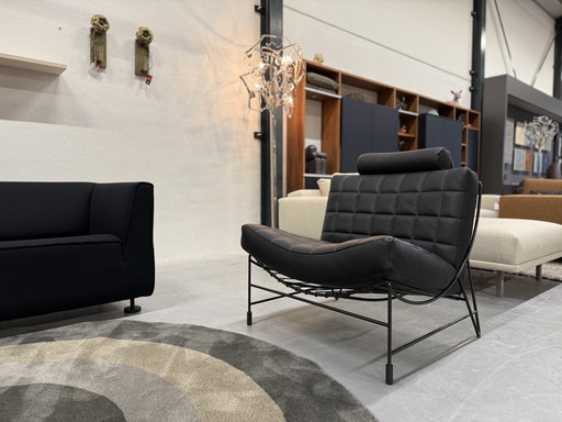 Poltrona Leolux Volare in pelle nera