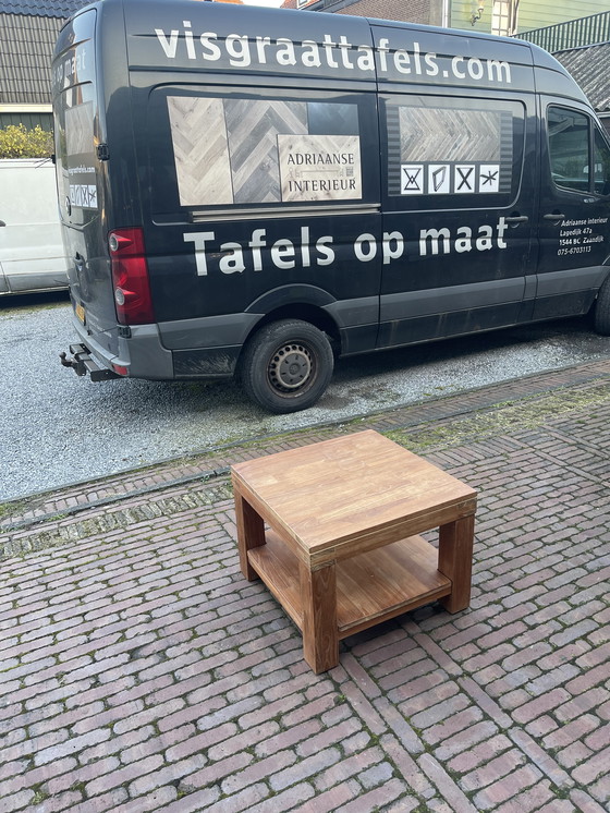 Image 1 of Mesa de centro de teca + mesa auxiliar