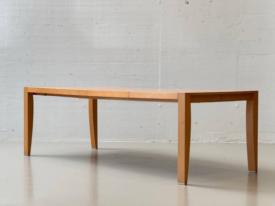 Image 1 of Extendable designer dining table by Chi Wing Lo for Giorgetti, Italy, 1990s