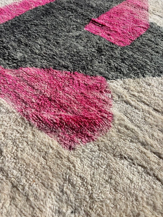 Image 1 of Authentischer Mrirt Marokkanischer Berber Wollteppich 210x310 cm - Handgewebter, Plüsch & Bunter Wollteppich