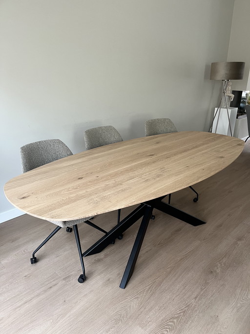 Table du Sud, table de salle à manger ovale danoise 220x100