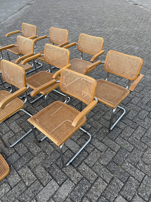 10x Marcel Breuer webbing chairs