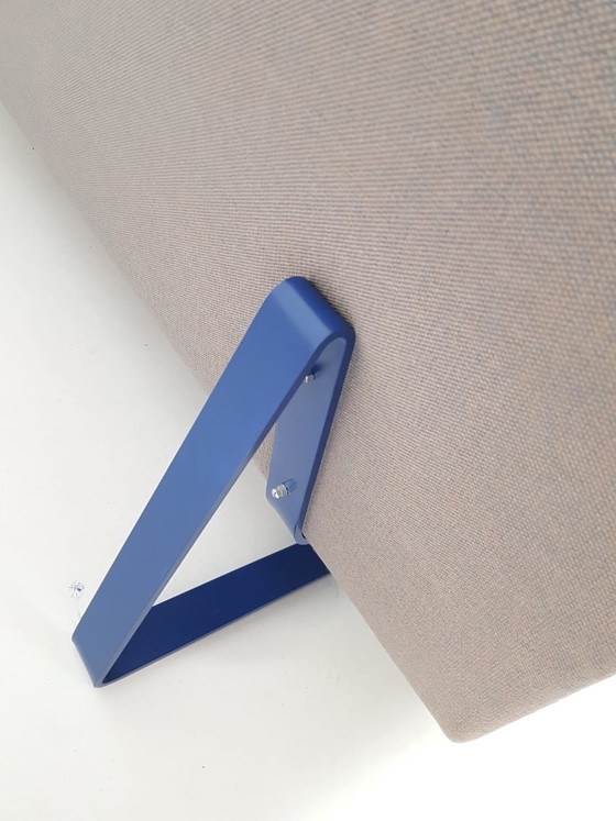 Artifort C684 Kho Liang Le Bank Blauw Bruin – 3-5 zitsbanken, Metal, Textile, Vintage (photo 10 of 14)