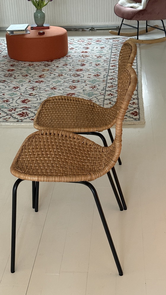 Image 1 of 2 x ÄVSTA eetkamerstoelen riet IKEA ; NIEUW 