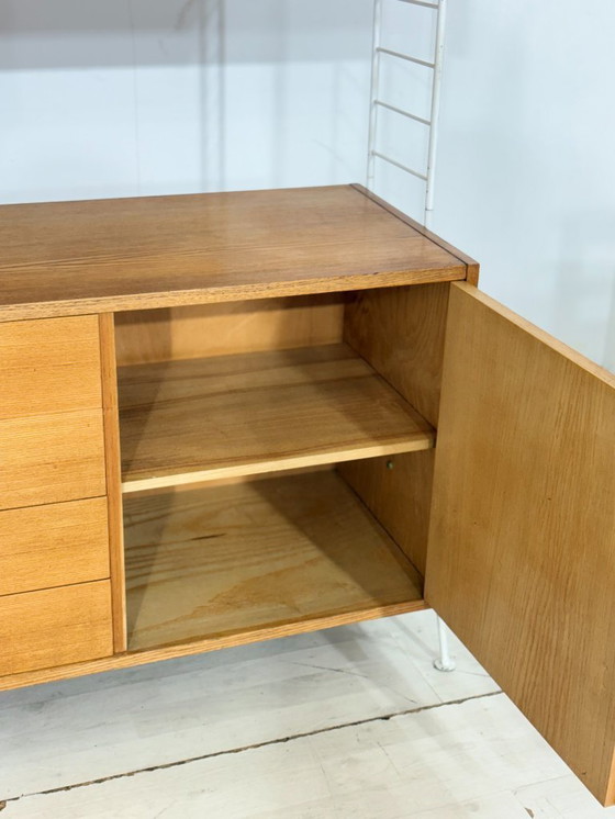 Image 1 of Mid-century string shelving / vintage wall shelf / Sybille 314 living room wall unit / living room wall unit