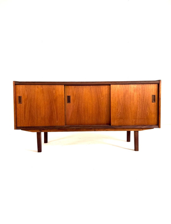 Vintage Danish teak sideboard, 1960s, Wood, Brown (photo 2 of 11)