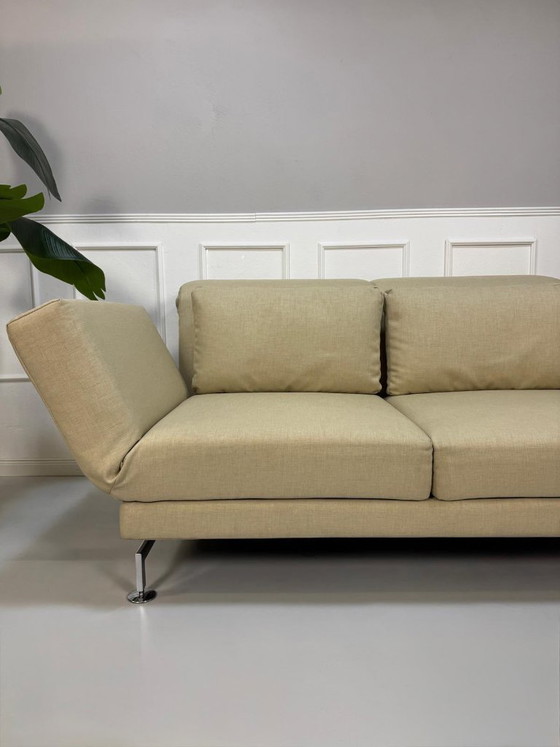 Image 1 of Brühl Moule Sofa Beige Sand Sleeper Sofa Designer Couch