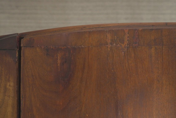 Antique French Pembroke Drop Leaf Table, Walnut Veneer Extendable End Table With Drawers, French Provincial (photo 20 of 41)