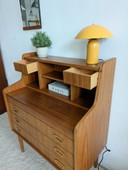 Vintage houten secretaire kast 
