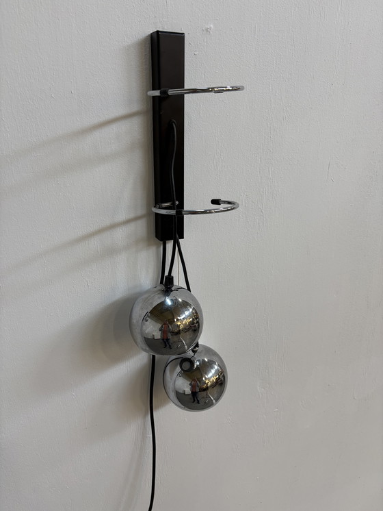 Image 1 of 2 lampes à eau Vintage Chroom Spaceage Eyeball Wandlampen Raak Globe