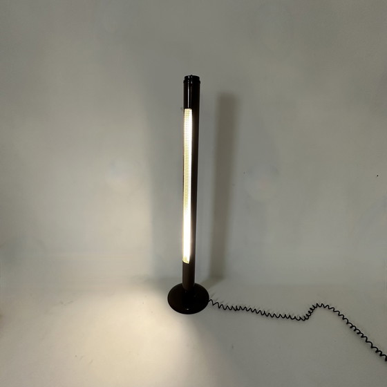 Image 1 of Jaren 70 Vloerlamp Bruin TL Buis Post Modern Vintage