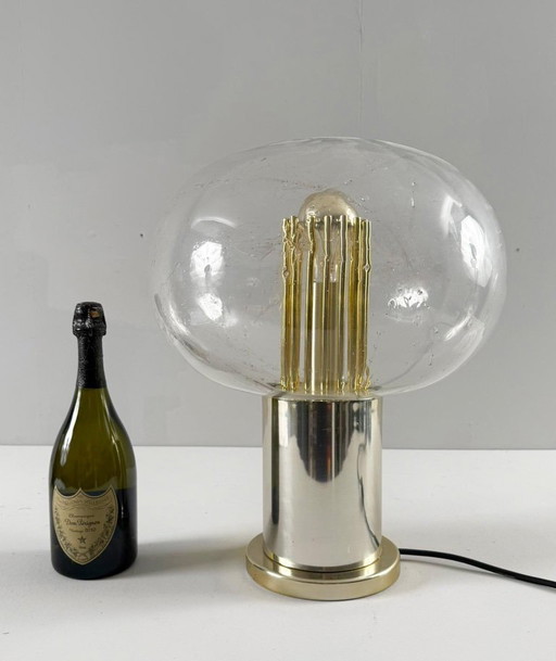 Mid Century Tischlampe/Tischleuchte, 'Big Ball', Doria, Deutschland, 1970er Jahre