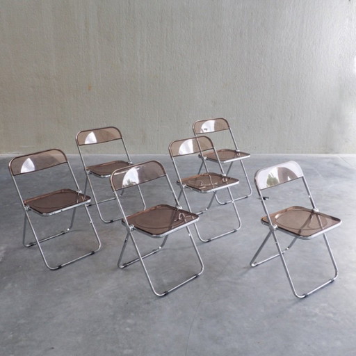 6 x Plia Klappstühle von Giancarlo Piretti für Anonima Castelli