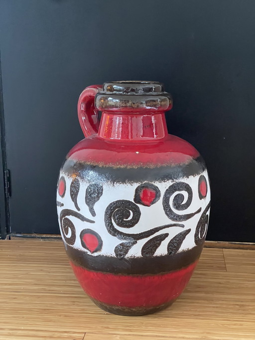 Vintage Scheurich XXL Fat Lava Floor Vase/ Ear Vase