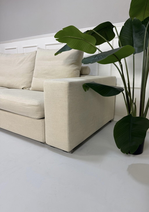 Flexform Groundpiece Designer Sofa Stof Beige Hoekbank